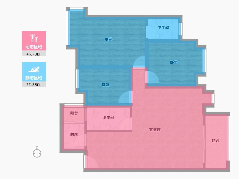 广东省-深圳市-馨园二期-73.23-户型库-动静分区