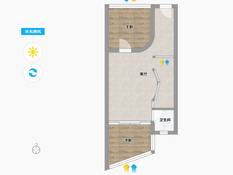 广东省-深圳市-紫薇花园-37.32-户型库-采光通风