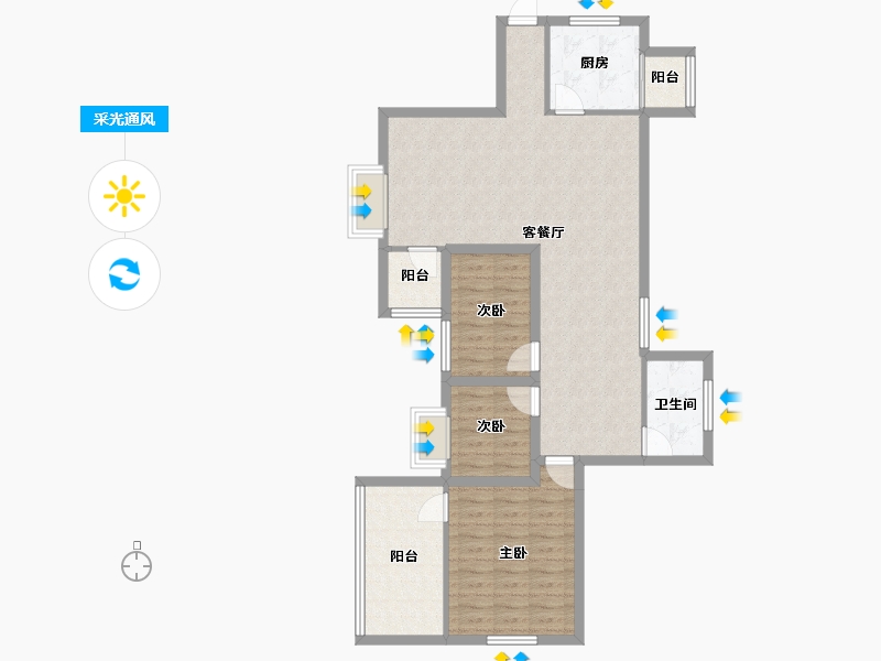 广东省-深圳市-风临洲-92.70-户型库-采光通风