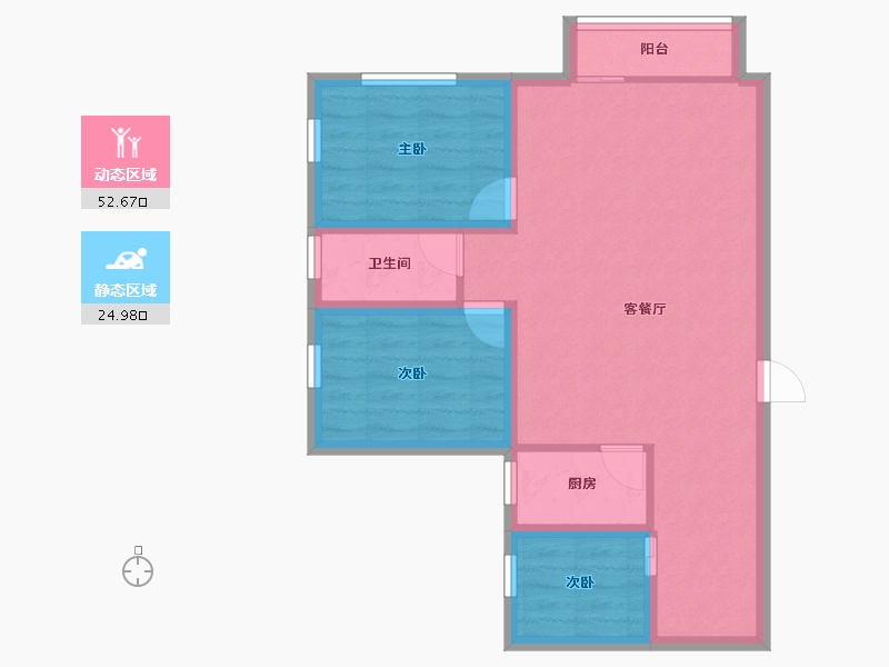 广东省-深圳市-锦绣东方（A区）-69.04-户型库-动静分区