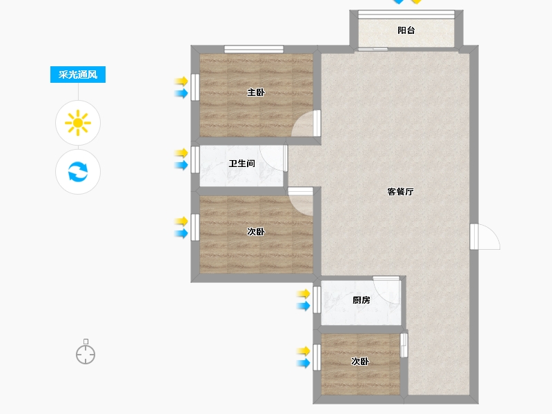 广东省-深圳市-锦绣东方（A区）-69.04-户型库-采光通风