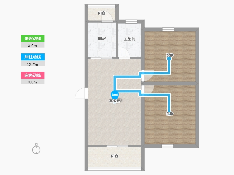 广东省-深圳市-桃源居14区（桃源居）-64.40-户型库-动静线