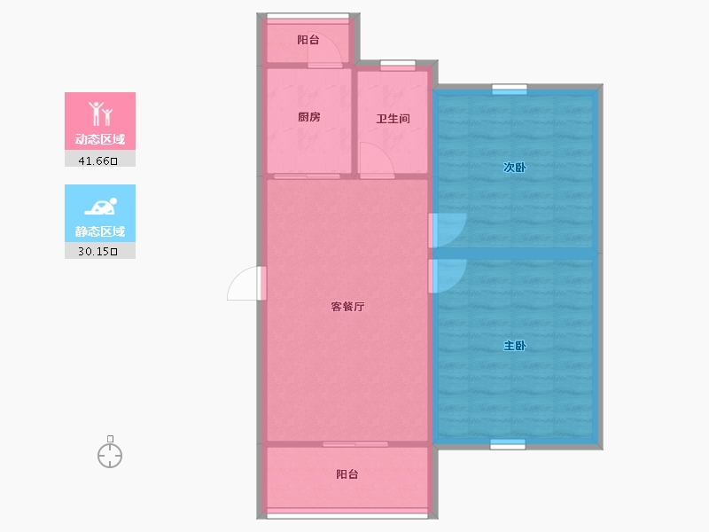 广东省-深圳市-桃源居14区（桃源居）-64.40-户型库-动静分区