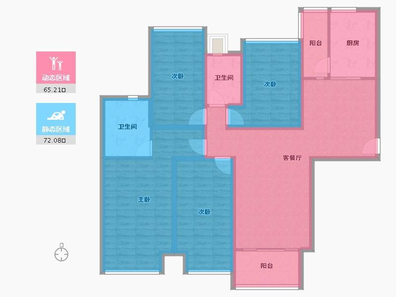 黑龙江省-鹤岗市-海湾小区-122.25-户型库-动静分区