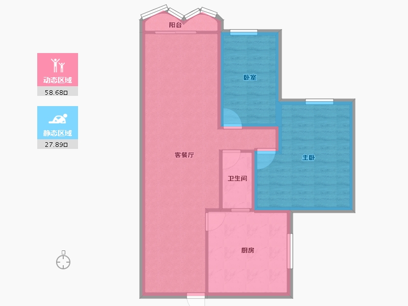 广东省-深圳市-兴华路2号(星航华府)-78.05-户型库-动静分区