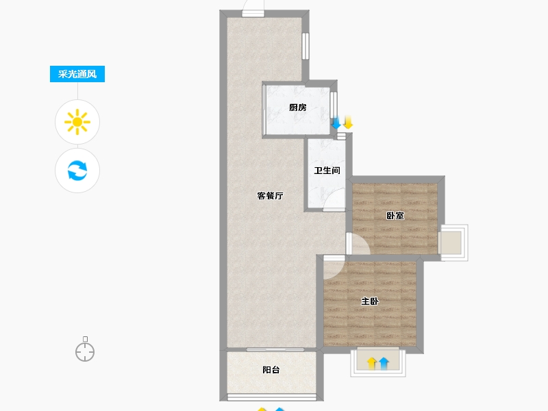 广东省-深圳市-名居绿海名居-65.10-户型库-采光通风