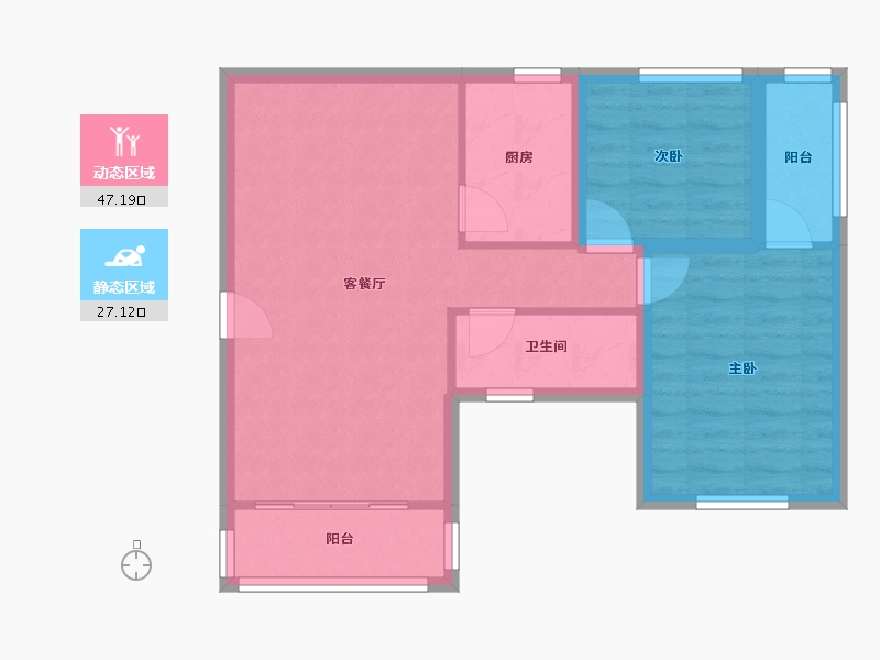 广东省-深圳市-翠湖山庄-66.33-户型库-动静分区