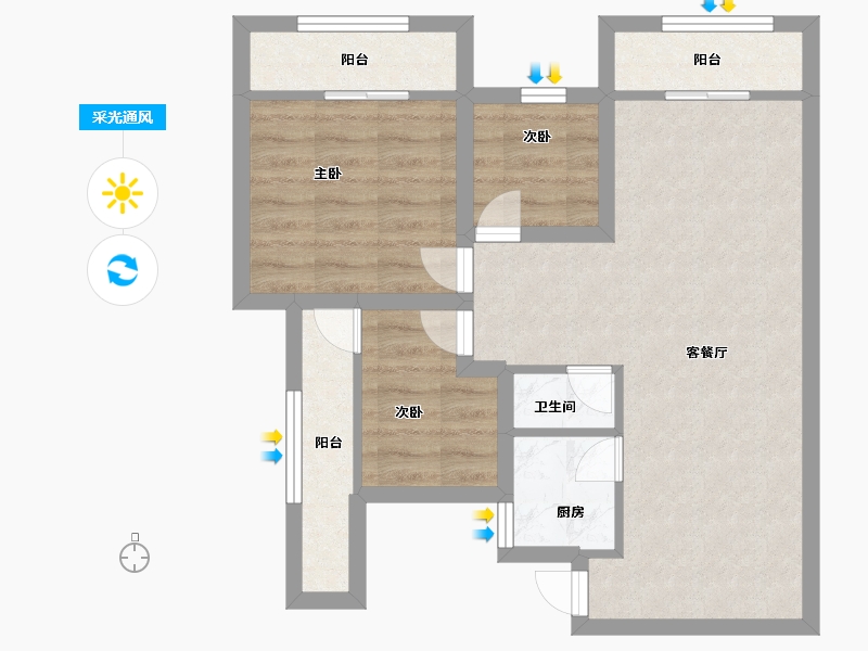 广东省-深圳市-风临洲-59.99-户型库-采光通风