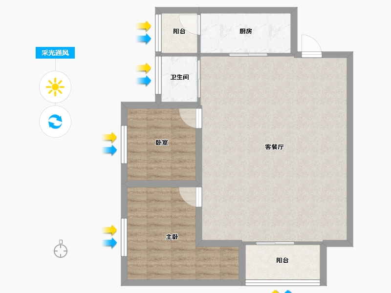 广东省-深圳市-桃源居12区（桃源居）-77.28-户型库-采光通风