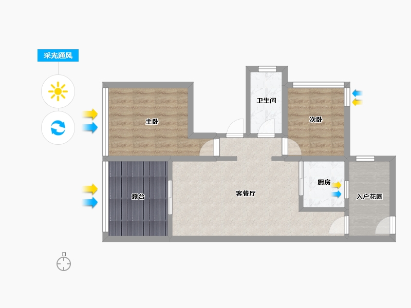 广东省-深圳市-富康苑-64.30-户型库-采光通风