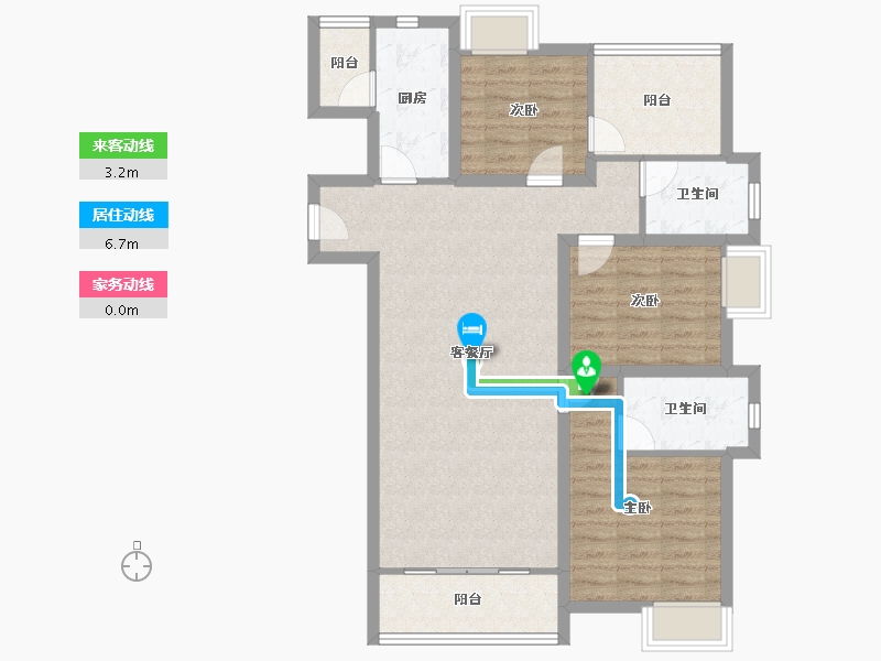 广东省-深圳市-华侨城四海云亭-95.35-户型库-动静线