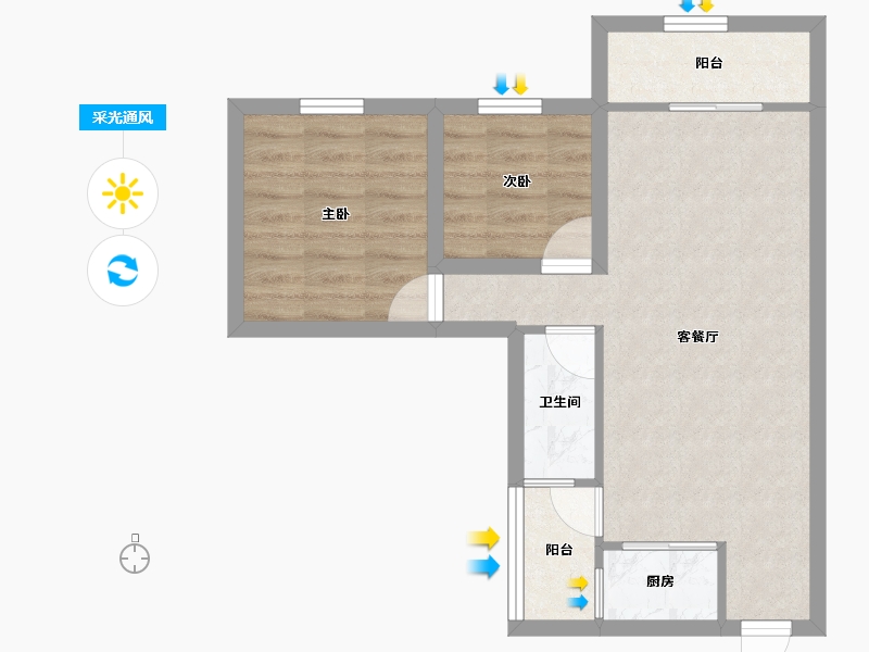 广东省-深圳市-恒丰理想居-53.36-户型库-采光通风