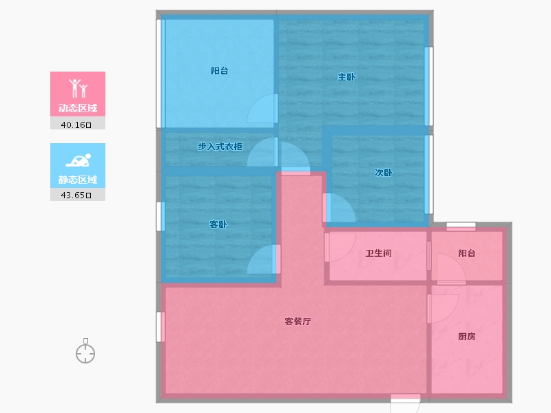 广东省-深圳市-阅山华府-74.06-户型库-动静分区