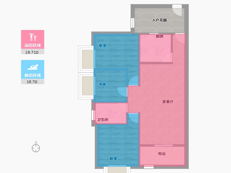 广东省-深圳市-中洲华府（一期）-46.99-户型库-动静分区