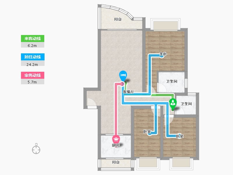 广东省-深圳市-丰泽湖山庄-82.99-户型库-动静线