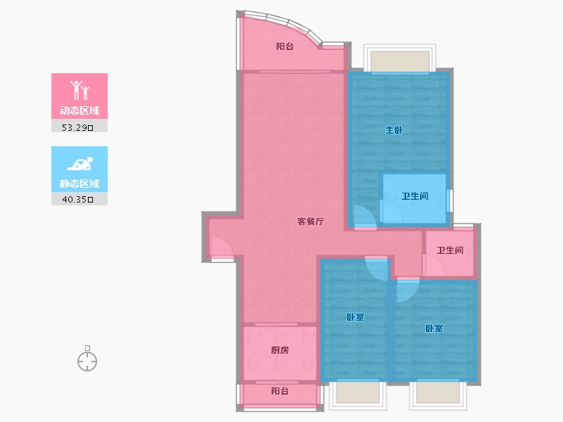 广东省-深圳市-丰泽湖山庄-82.99-户型库-动静分区