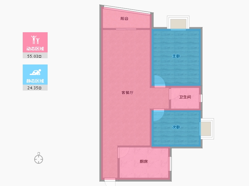 广东省-深圳市-中南花园-70.99-户型库-动静分区