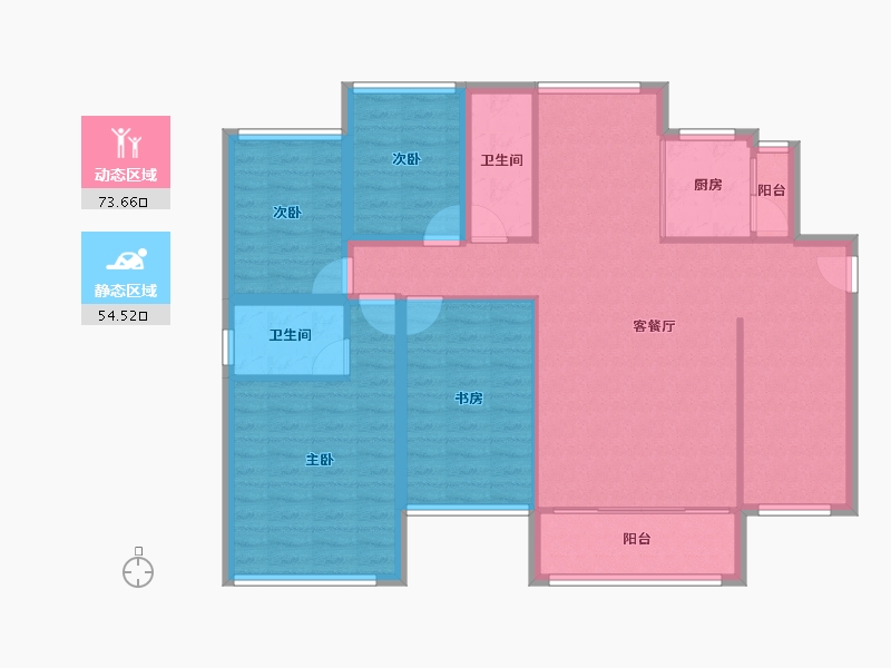 广东省-深圳市-鸿荣源禧园-116.09-户型库-动静分区