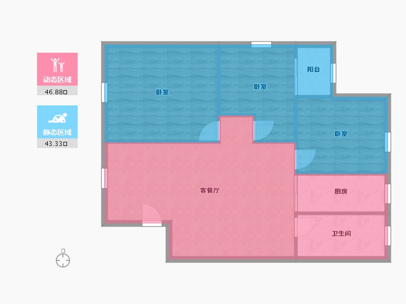 广东省-深圳市-文乐花园-82.91-户型库-动静分区