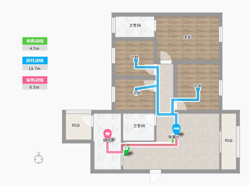 广东省-深圳市-登科花园-83.74-户型库-动静线