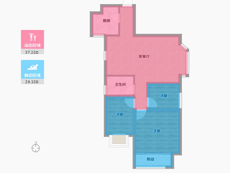 广东省-深圳市-万科金色领域-58.48-户型库-动静分区