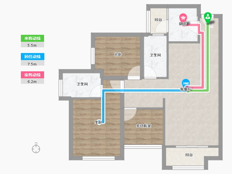 广东省-深圳市-宏发世纪城二期-71.00-户型库-动静线