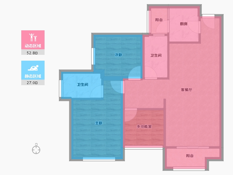 广东省-深圳市-宏发世纪城二期-71.00-户型库-动静分区