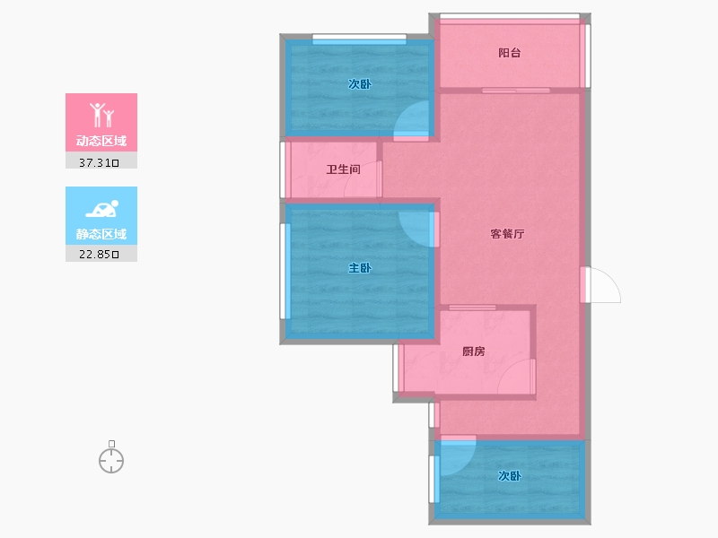 广东省-深圳市-和谐家园-52.21-户型库-动静分区