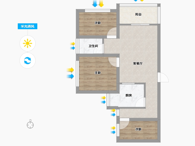 广东省-深圳市-和谐家园-52.21-户型库-采光通风