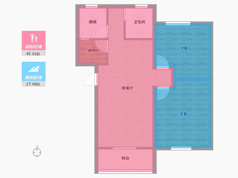 广东省-深圳市-龙华新华苑二期-64.12-户型库-动静分区