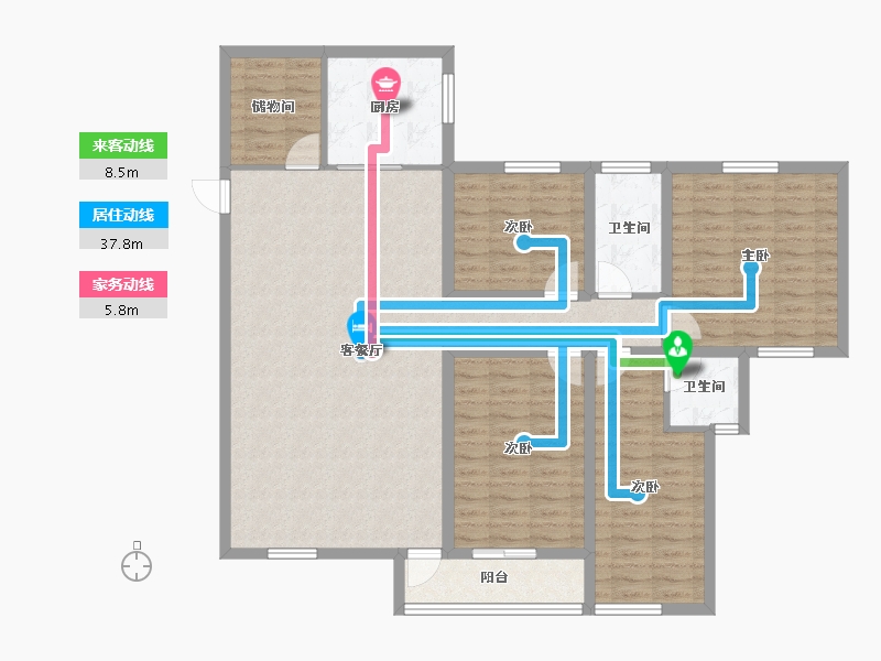 广东省-深圳市-愉园新苑-125.76-户型库-动静线