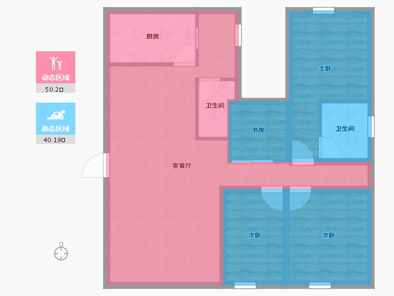 黑龙江省-鹤岗市-广物花园-80.01-户型库-动静分区