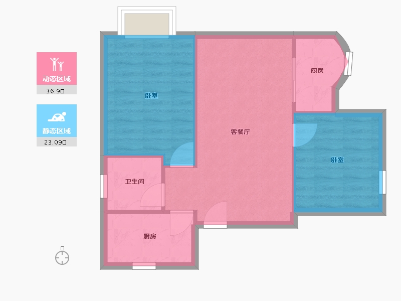 广东省-深圳市-共乐华庭-54.47-户型库-动静分区