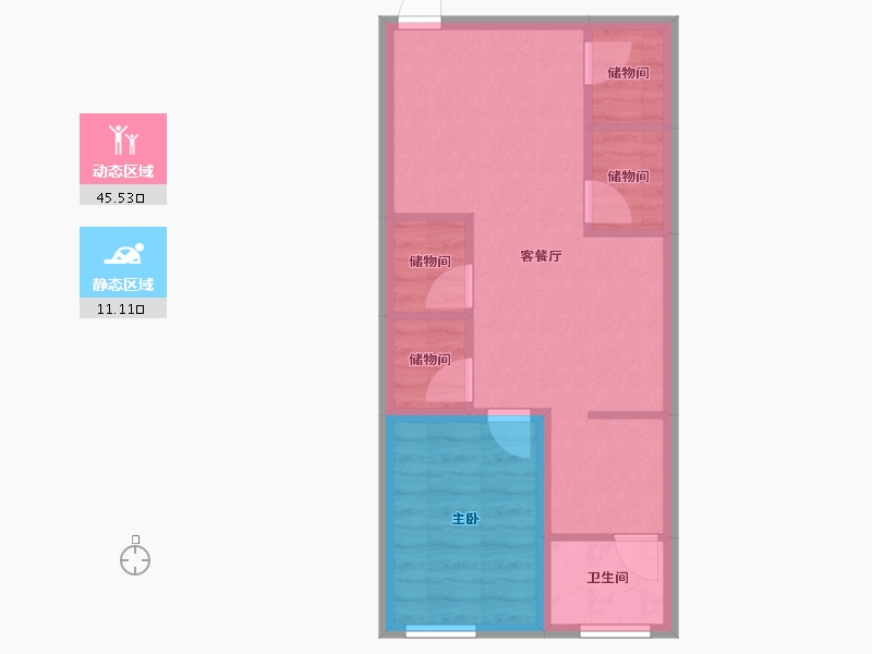 广东省-深圳市-世纪春城二期-50.21-户型库-动静分区