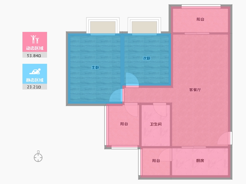 广东省-深圳市-兴华路2号(星航华府)-68.77-户型库-动静分区