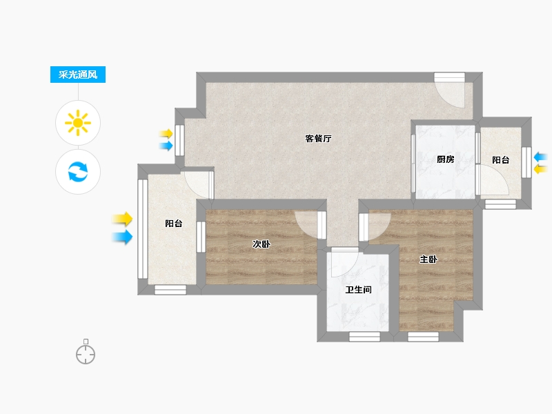 广东省-深圳市-佳兆业新都汇-43.95-户型库-采光通风