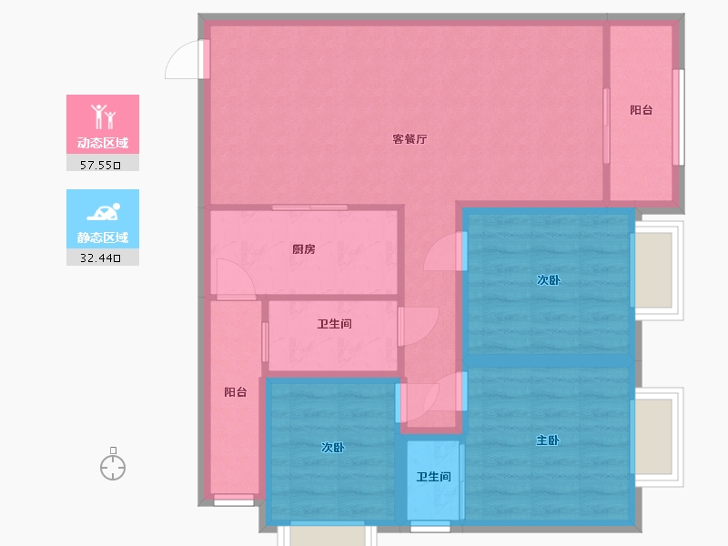 广东省-深圳市-裕盛华庭-79.95-户型库-动静分区