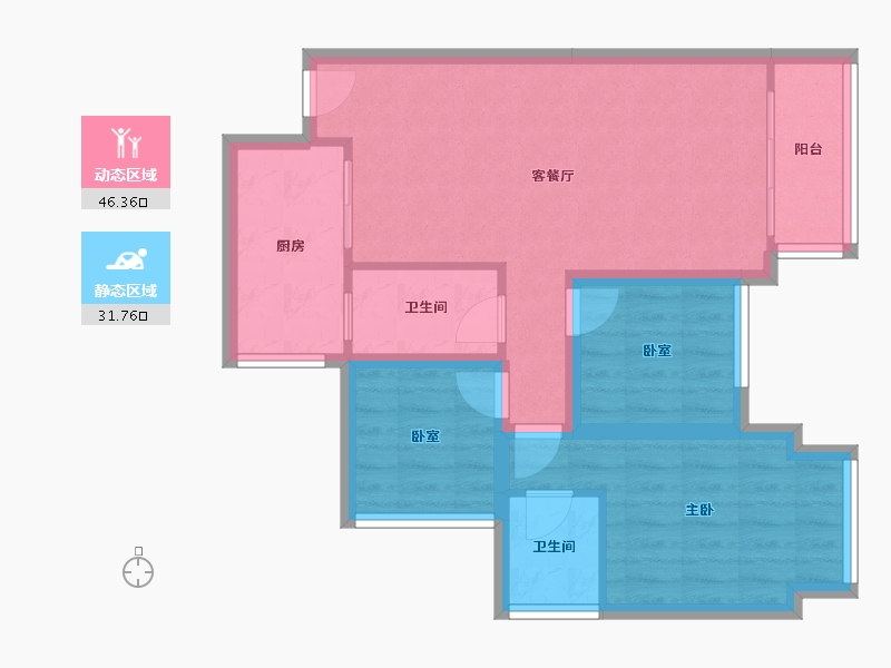 广东省-深圳市-星河时代-69.29-户型库-动静分区