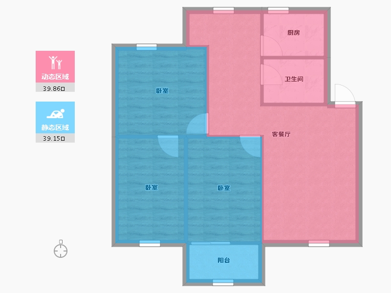 广东省-深圳市-南油生活区(B区)-71.84-户型库-动静分区