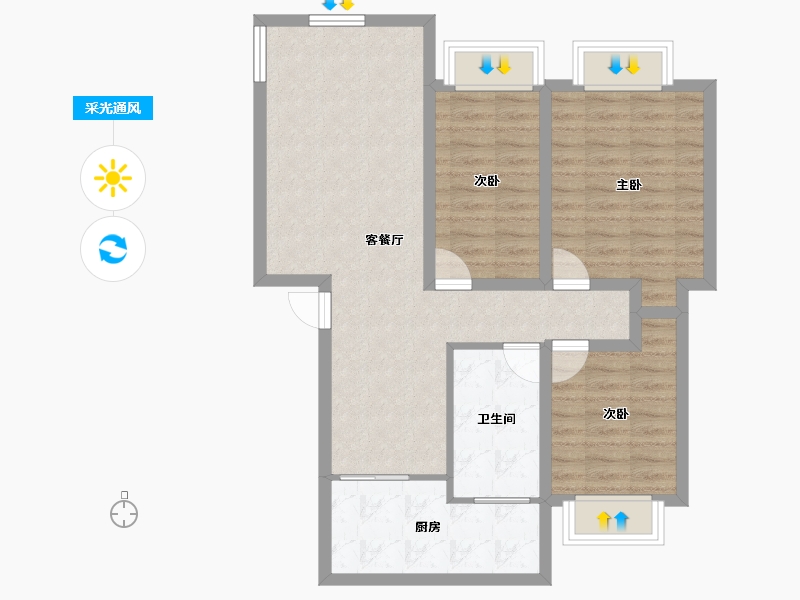 广东省-深圳市-福海苑-80.50-户型库-采光通风