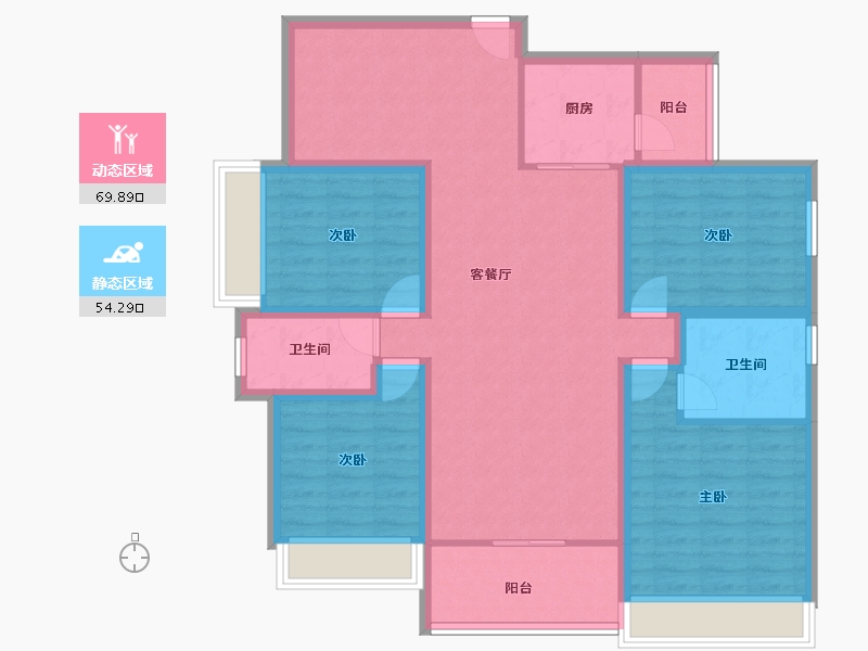 广东省-深圳市-领航里程花园-110.66-户型库-动静分区