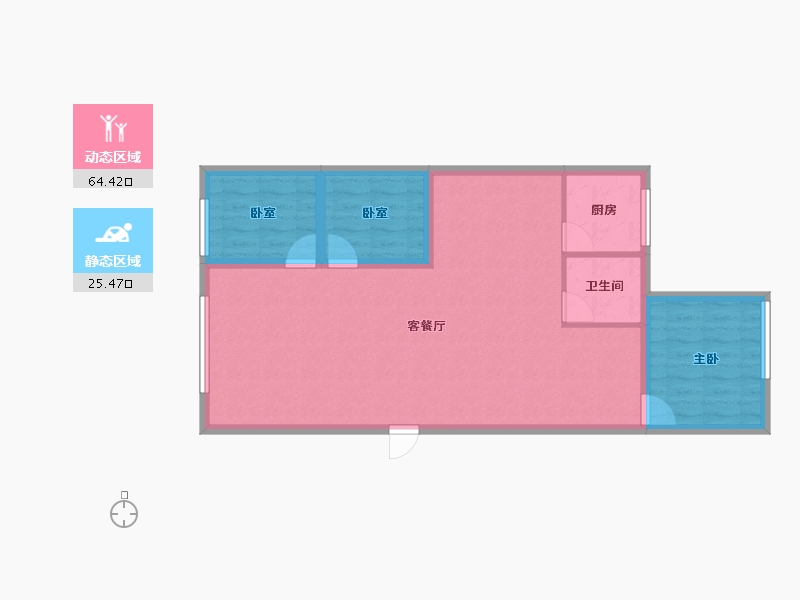 广东省-深圳市-裕安花园(宝安)-81.54-户型库-动静分区