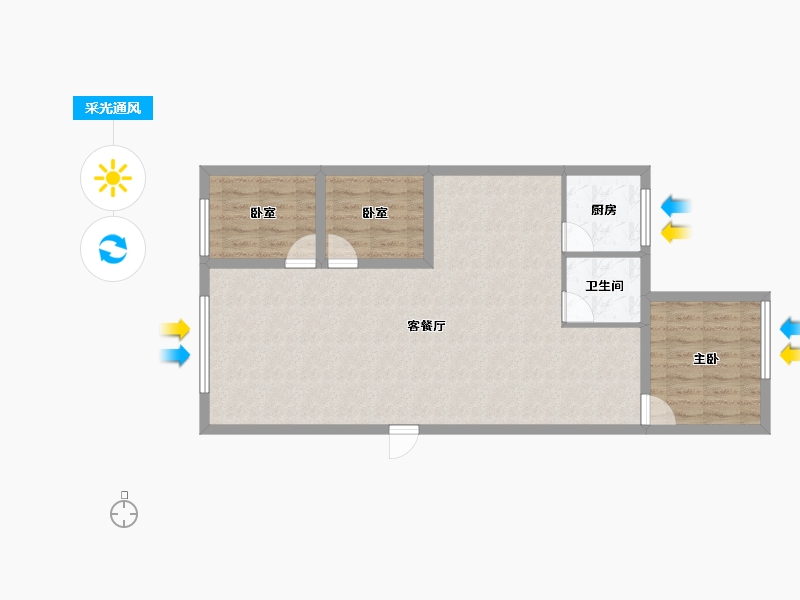 广东省-深圳市-裕安花园(宝安)-81.54-户型库-采光通风