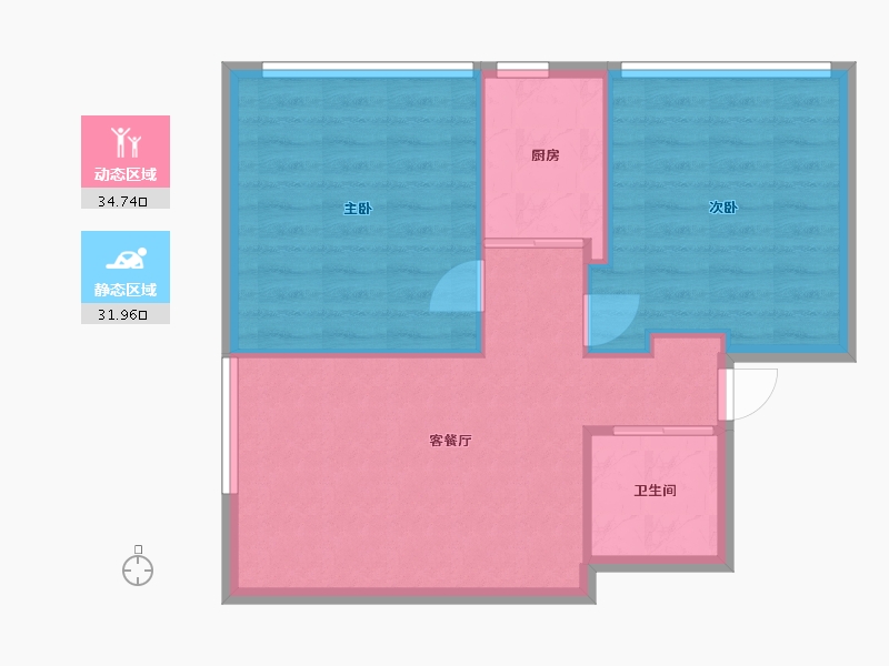 湖北省-武汉市-菱角湖万达广场A区公域-68.09-户型库-动静分区