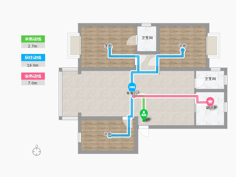 江苏省-无锡市-春潮花园-三区-103.00-户型库-动静线