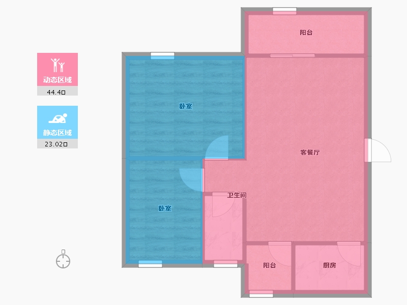 广东省-深圳市-荔庭园-61.28-户型库-动静分区