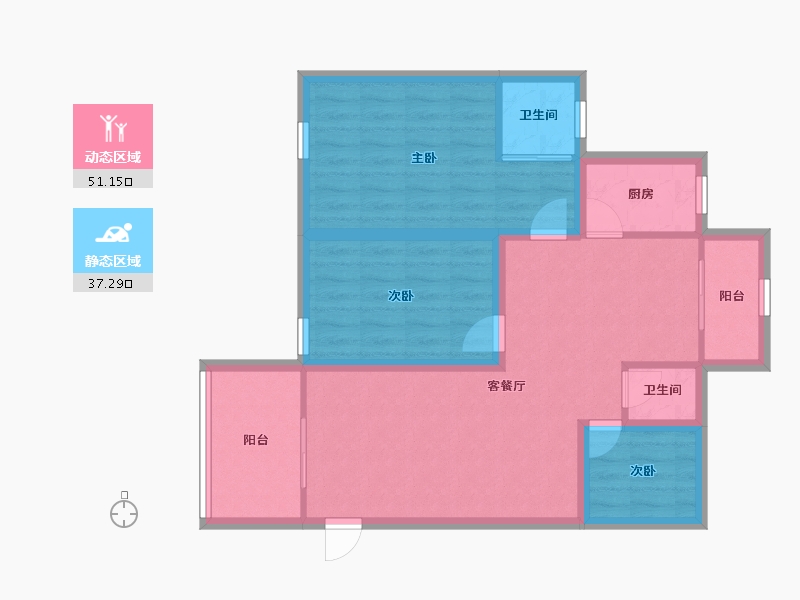 广东省-深圳市-愉康花园-78.69-户型库-动静分区