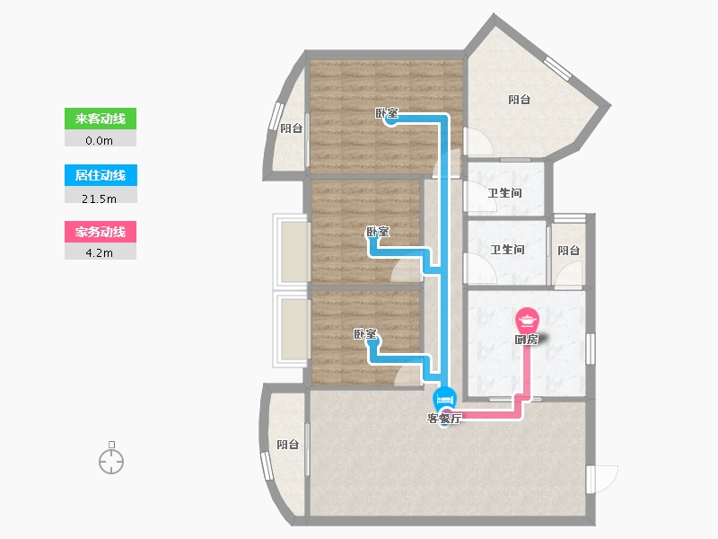 广东省-深圳市-阳光带海滨城(二期)-98.85-户型库-动静线