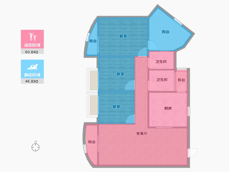 广东省-深圳市-阳光带海滨城(二期)-98.85-户型库-动静分区