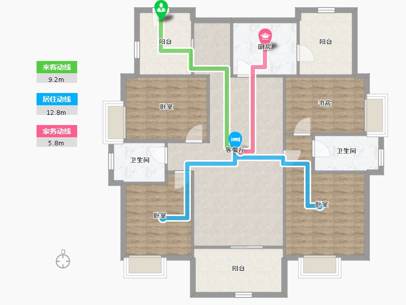 广东省-深圳市-金泓凯旋城-122.68-户型库-动静线